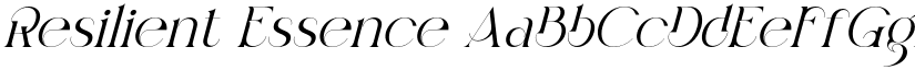 Resilient Essence font