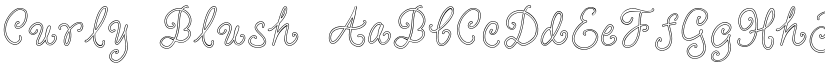 Curly Blush font