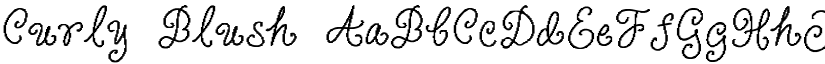 Curly Blush font