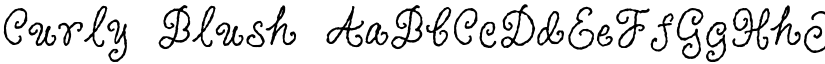 Curly Blush font