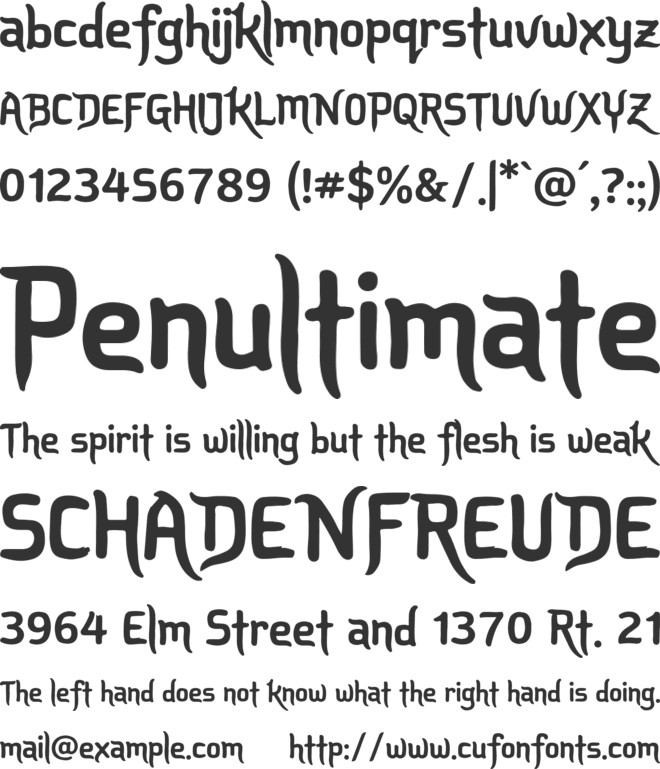 Baruzen Karma Free font preview