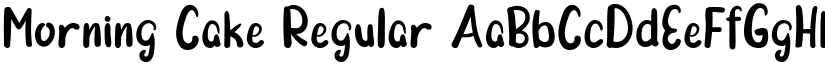 Morning Cake Regular font