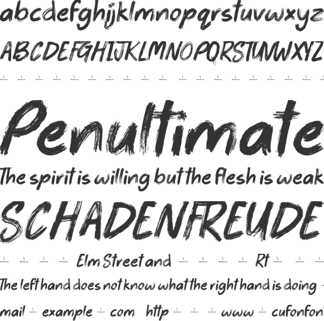 Brushy Strokes font preview
