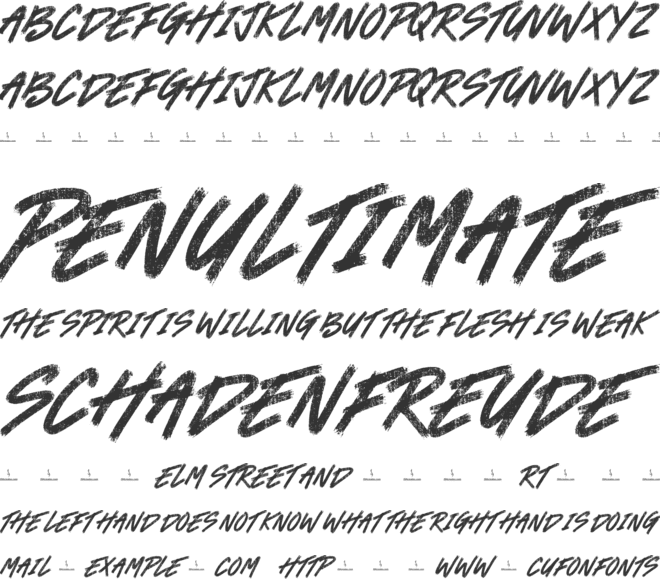 Before Earth font preview
