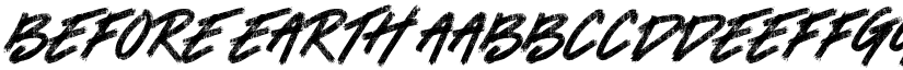 Before Earth font download