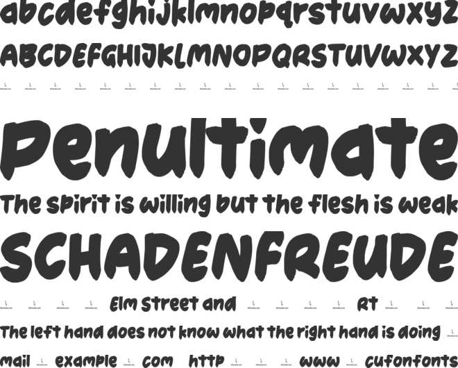 Always Write font preview