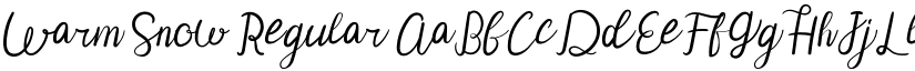 Warm Snow Regular font