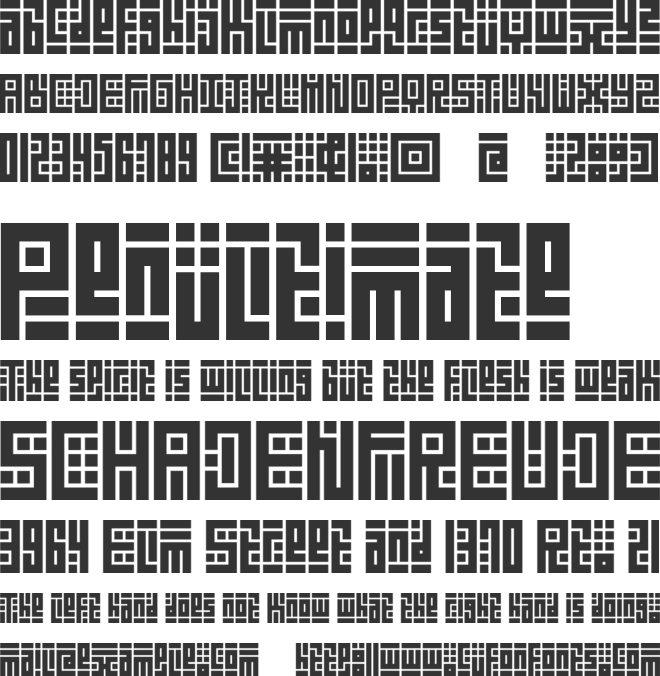 Kuficality font preview