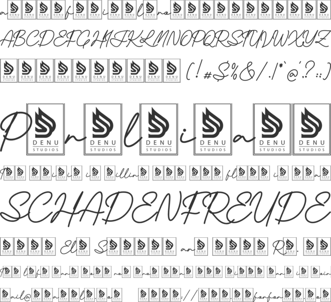 Pafilona font preview