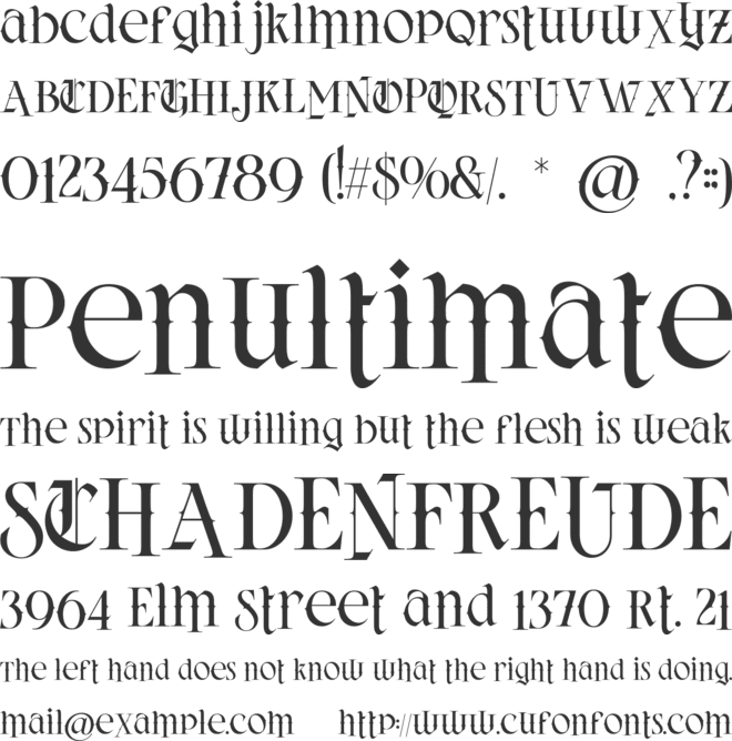 Sunsurya font preview