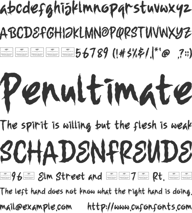 Grandore Free font preview
