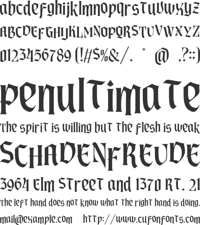 Vonire Bound font preview