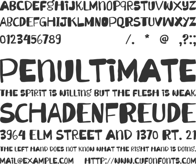 Angellin Freaky font preview