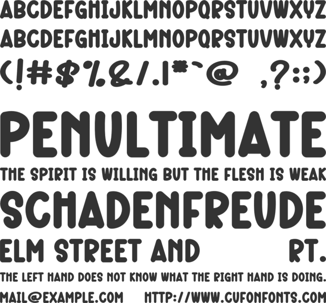 Dear Santa font preview