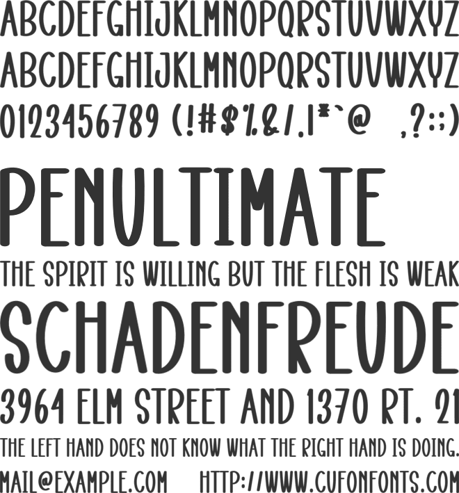 Santa Moment font preview