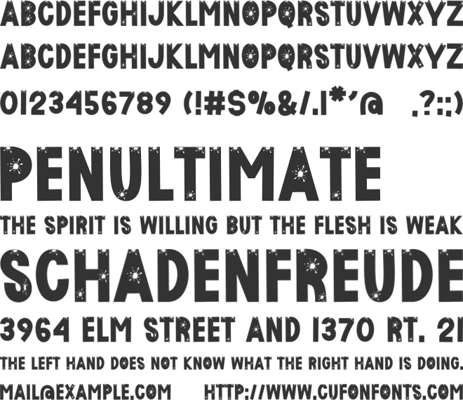 Scatter Brush font preview