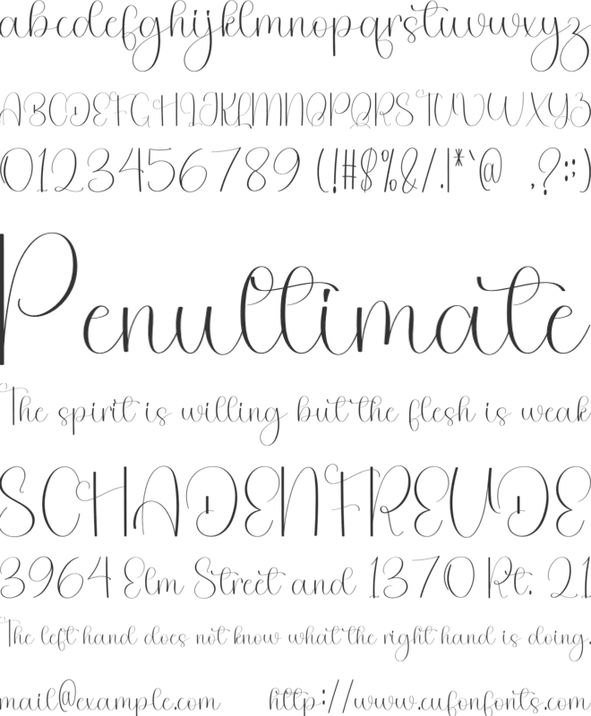 School Saturday font preview