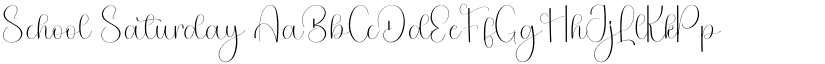School Saturday font