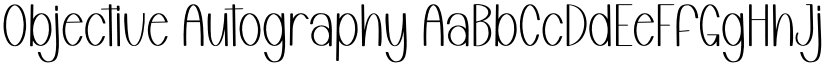 Objective Autography font download
