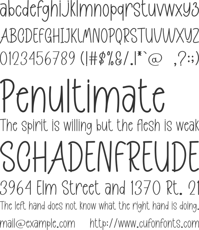 Pinky Baby font preview