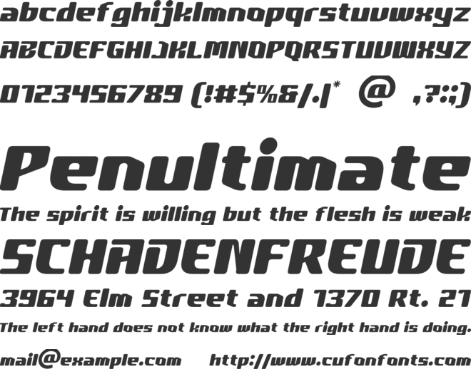 Granix font preview
