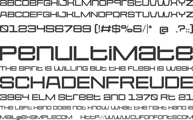 Futura Mugen font preview