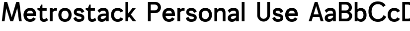 Metrostack Personal Use font download