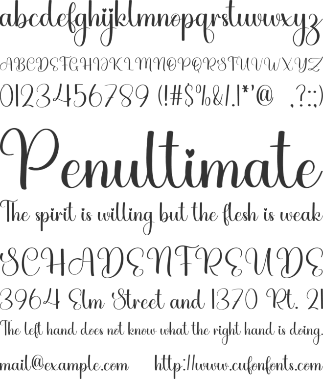 Creative Student font preview