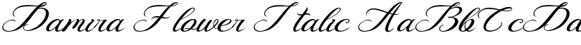 Damira Flower Italic font