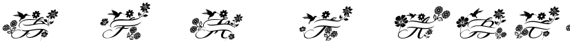 Damira Flower Monogram Italic font