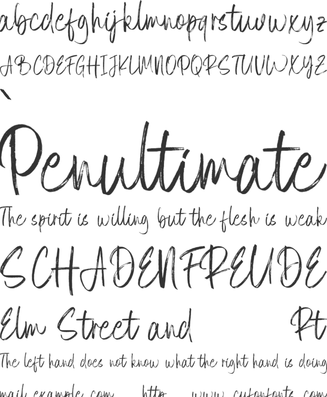 Rettabelle font preview
