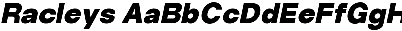 Racleys font