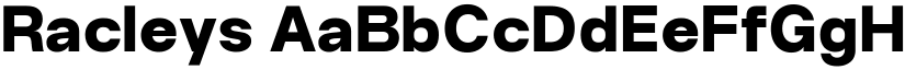 Racleys font
