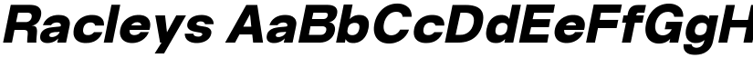 Racleys font