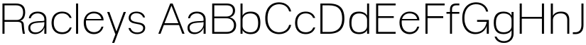 Racleys font
