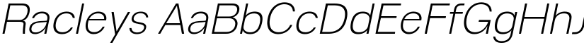 Racleys font