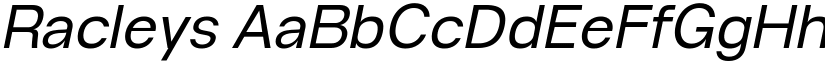 Racleys font
