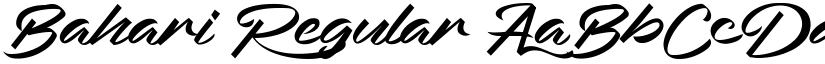 Bahari Regular font
