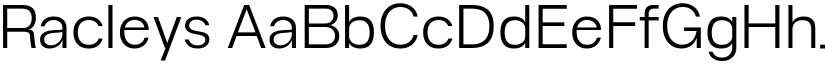 Racleys font