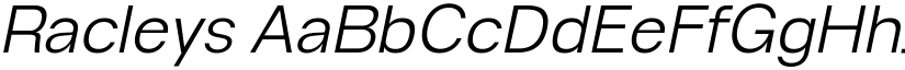 Racleys font