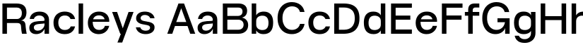 Racleys font