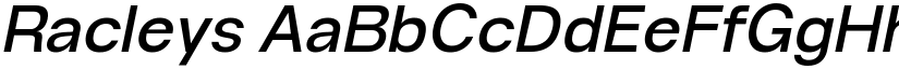Racleys font