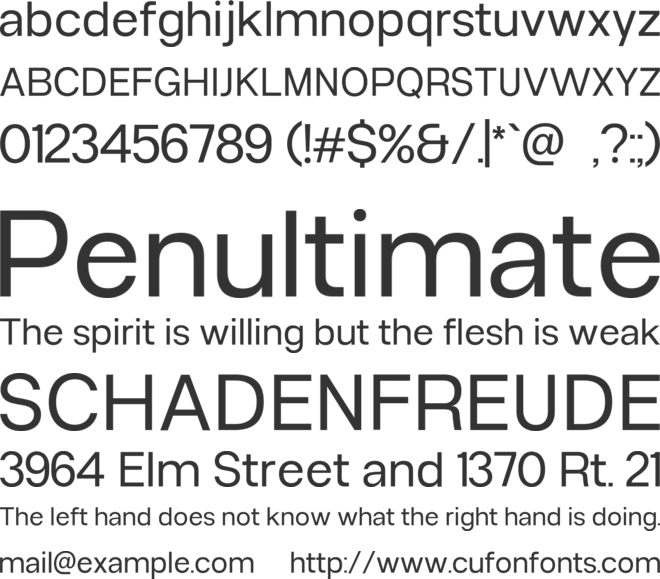 Racleys font preview