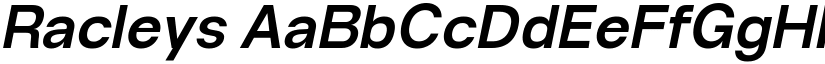 Racleys font