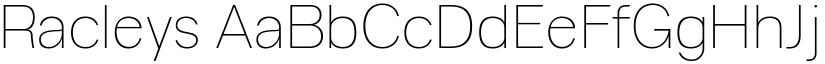 Racleys font