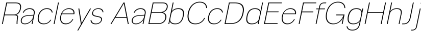 Racleys font