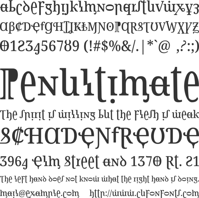 Strangest Showman font preview