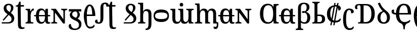 Strangest Showman font