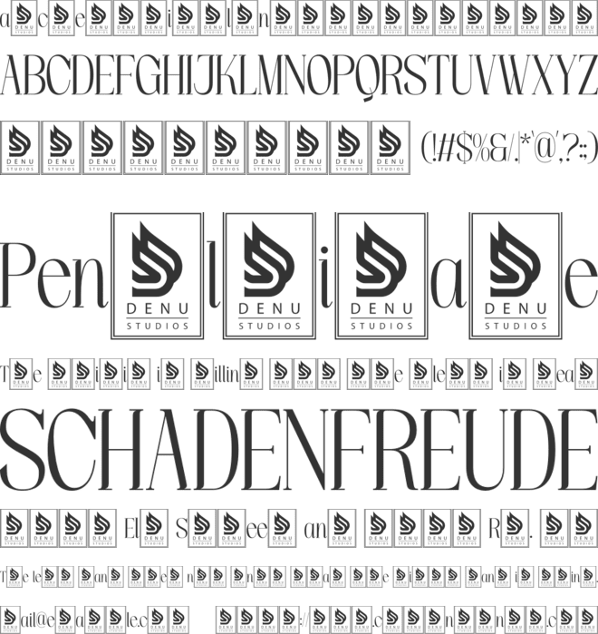 Henilac font preview