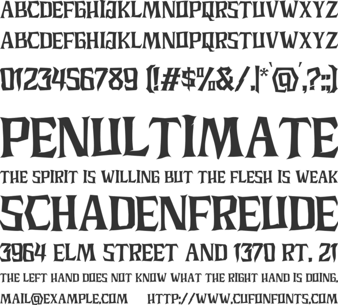 Madara font preview